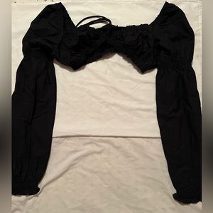 Black small crop top